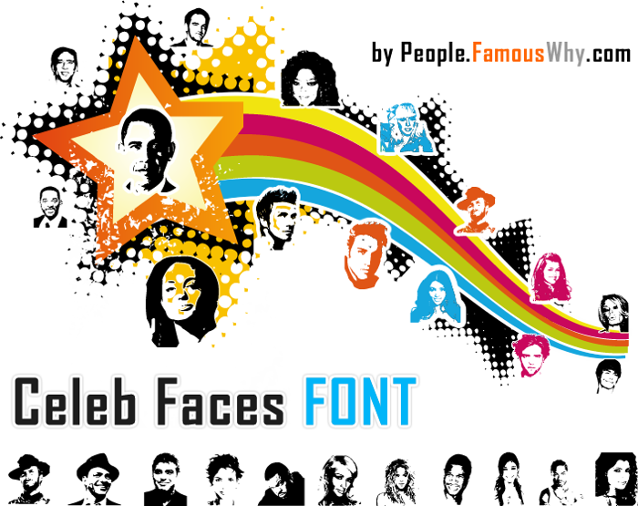 Celeb Faces Font poster