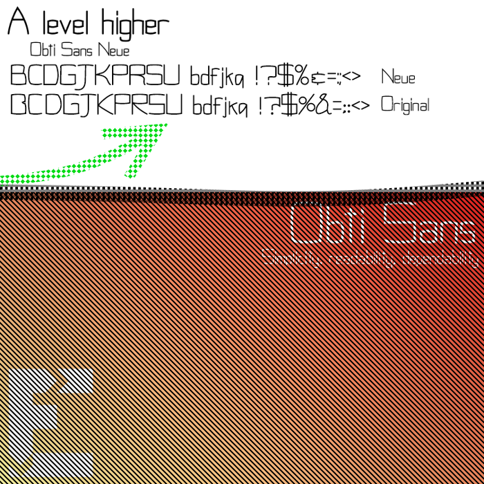 Obti Sans Neue Font poster