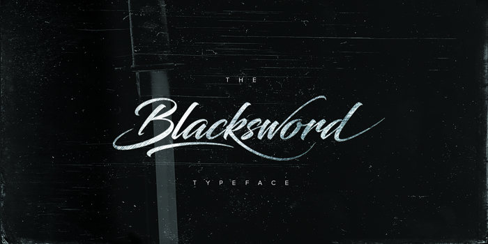 Blacksword Font poster