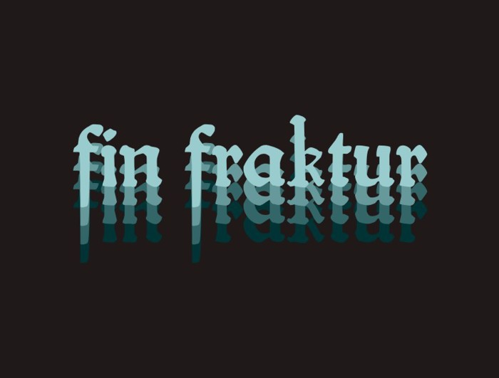 fin fraktur Font poster