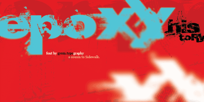 EpoXY histoRy Font poster
