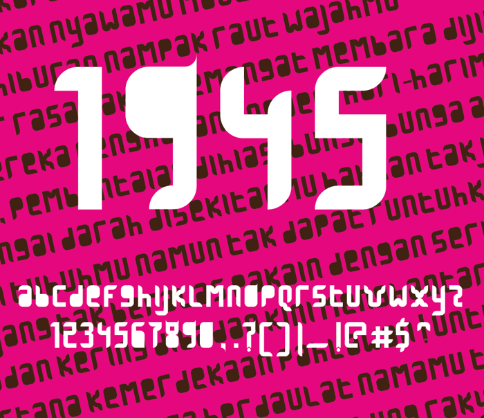 1945 Font poster