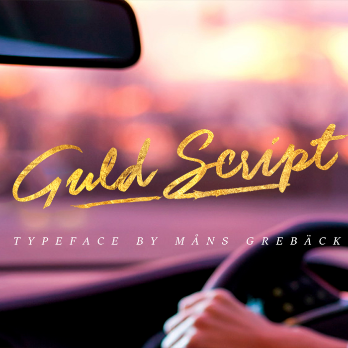 Guld Script Font poster