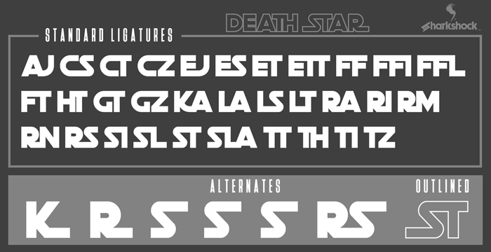 Death Star Font poster