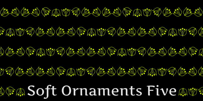 Soft Ornaments Five Font poster