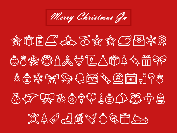 Merry Christmas Go Font poster