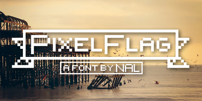 {PixelFlag} Font poster