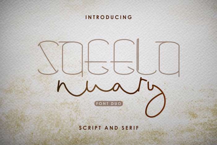 Saeela Nuary Font poster