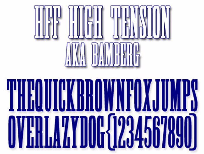 HFF High Tension Font poster