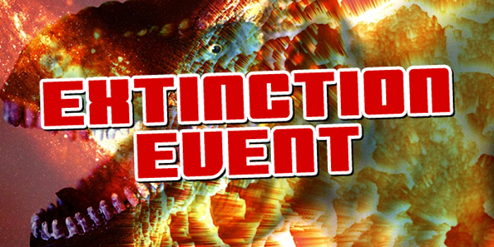 Extinction Event Font poster