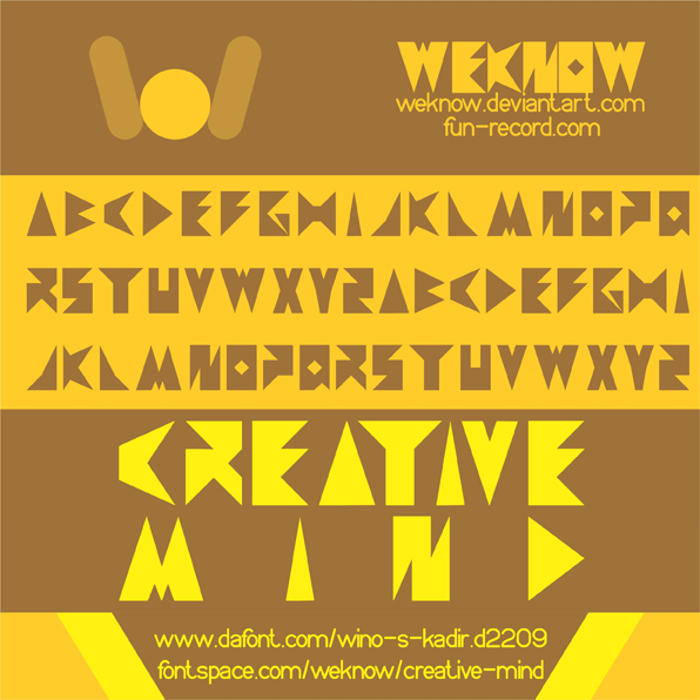 creative mind Font poster