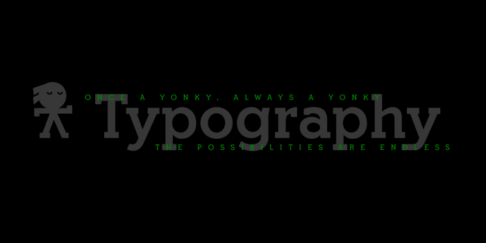 Yonky Black Font poster