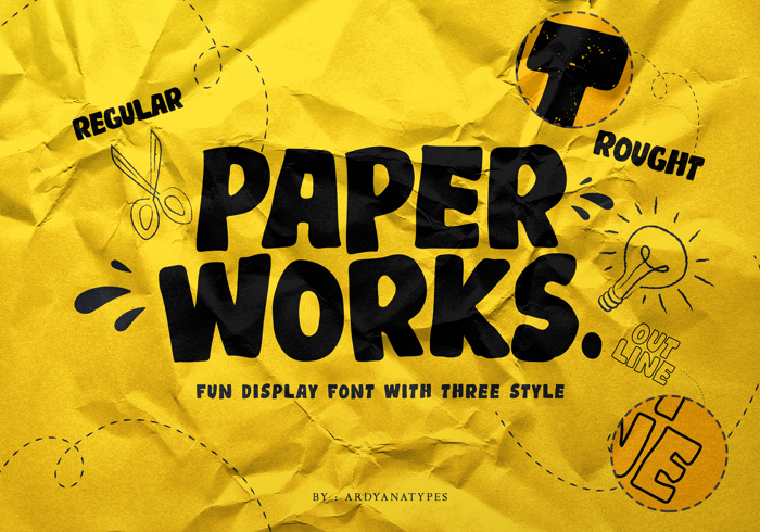 Paper Works Font poster