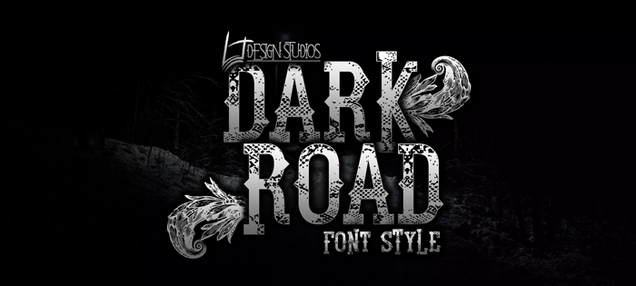 Dark Road Font poster
