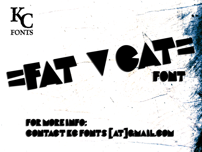 Fat Cat Font poster