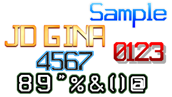 JD Gina Font poster