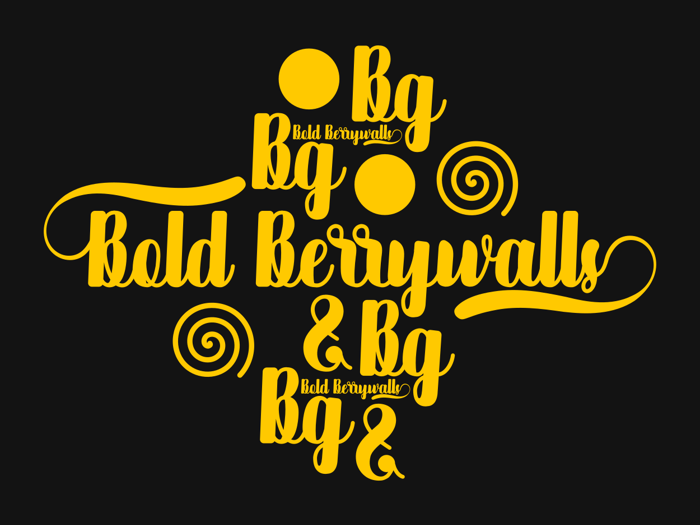 Bold Berrywalls Font poster