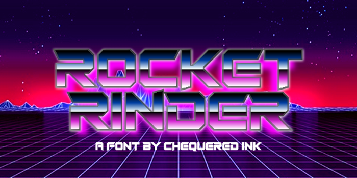 Rocket Rinder Font poster