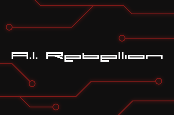 A.I. Rebellion Font poster