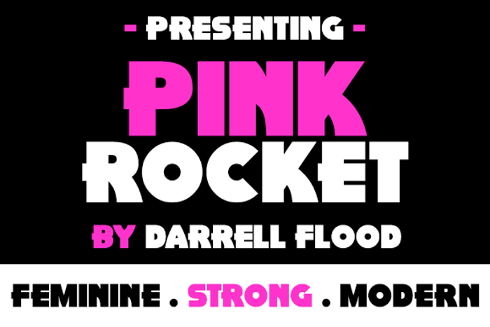 Pink Rocket Font poster