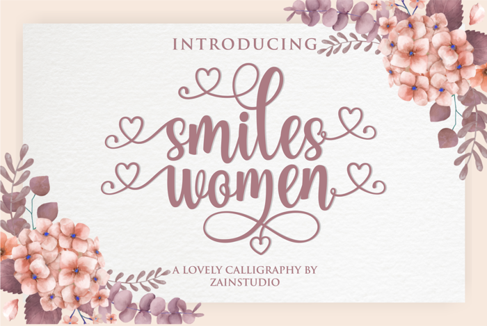 smiles women Font poster