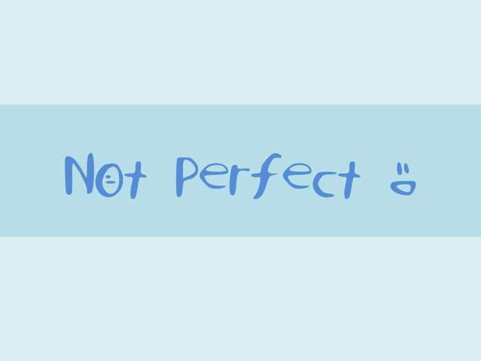 NotPerfect Font poster