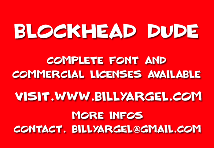 BLOCKHEAD DUDE Font poster