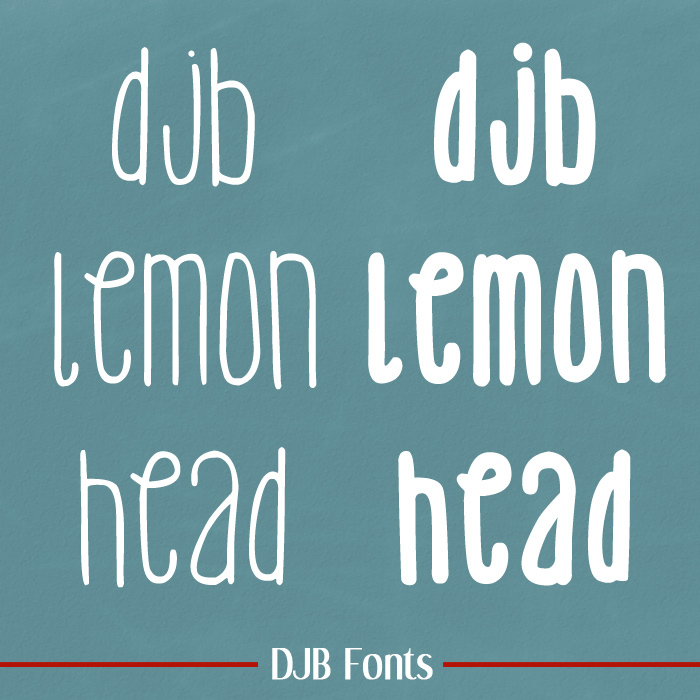 DJB Lemon Head Font poster