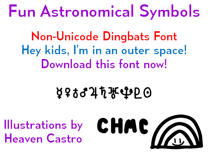 Fun Astronomical Symbols Font poster