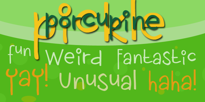 DK Porcupine Pickle Font poster