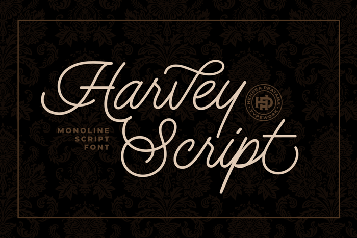 Harvey Script Font poster