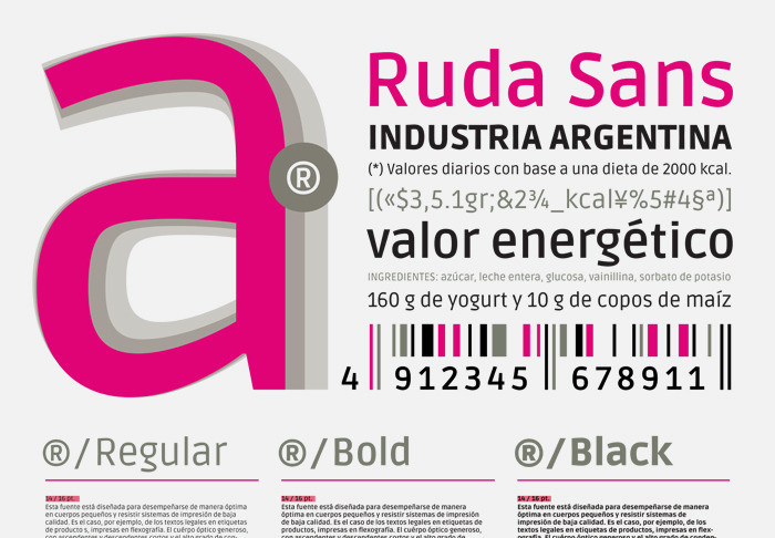 Ruda Font poster