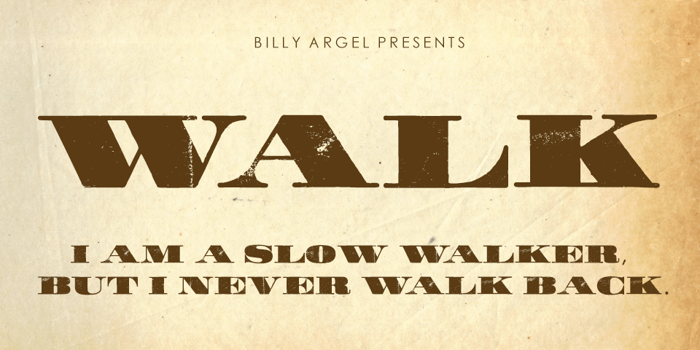 WALK Font poster
