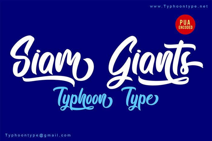 Siam Giants Font poster