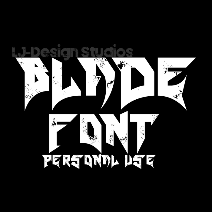 Blade Font poster