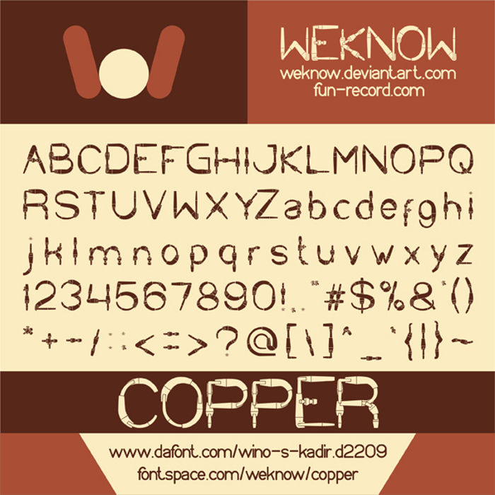 COPPER Font poster