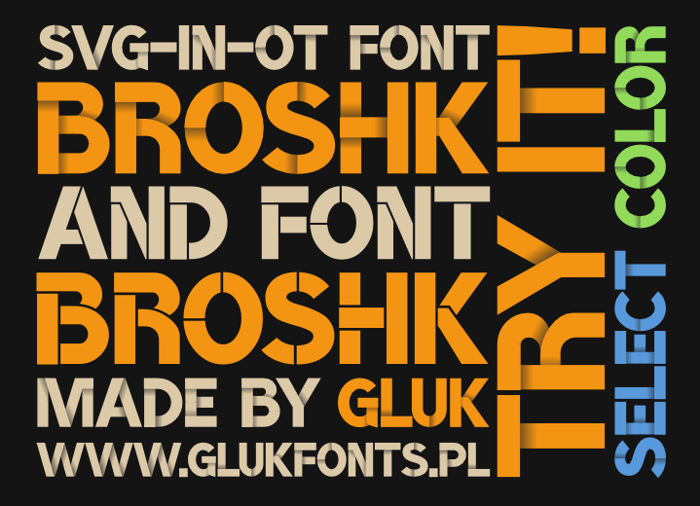 BroshK Font poster