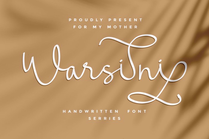 Warsini Font poster