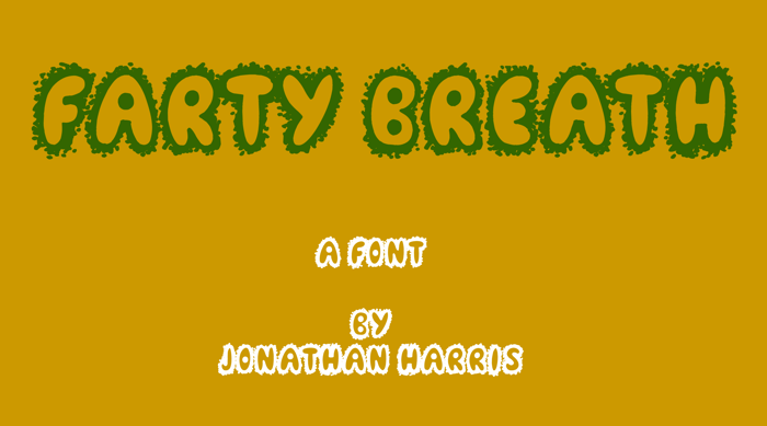 Farty Breath Font poster