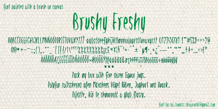 Brushy Freshy Font poster