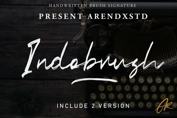 Indobrush Font poster
