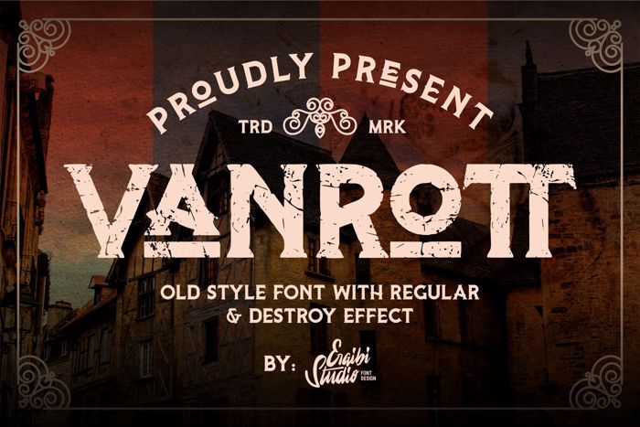 Vanrott Destroy Font poster