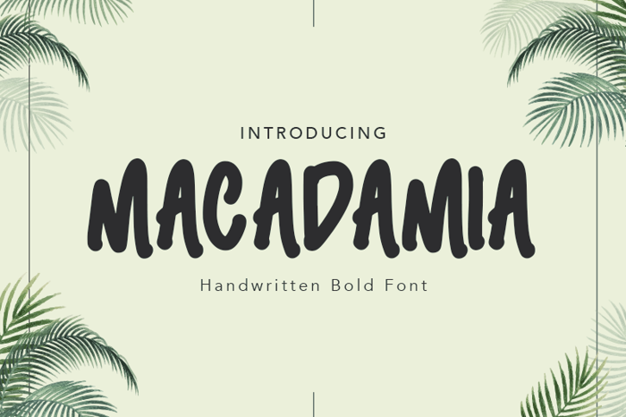 Macadamia Font poster