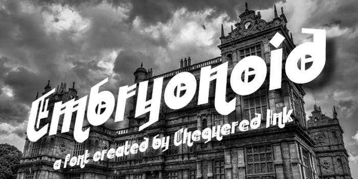 Embryonoid Font poster