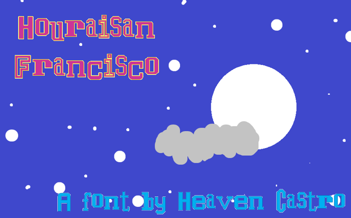 Houraisan Francisco Font poster