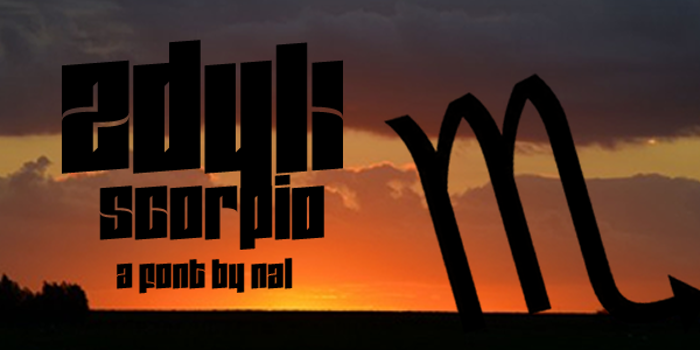 Zdyk Scorpio Font poster