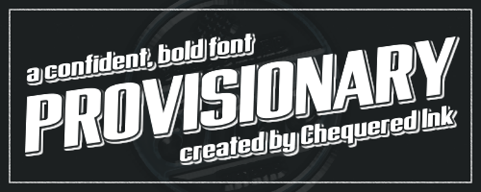 Provisionary Font poster