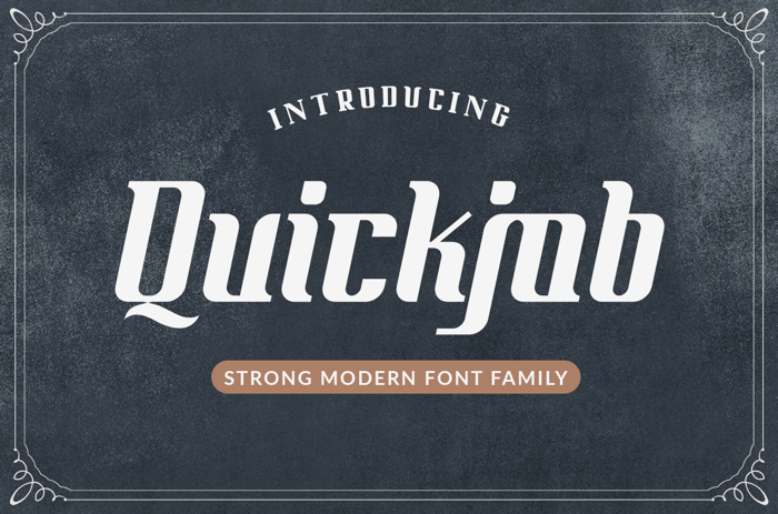 Quickjob Font poster