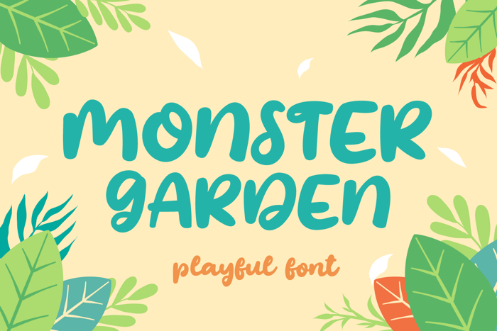Monster Garden Font poster