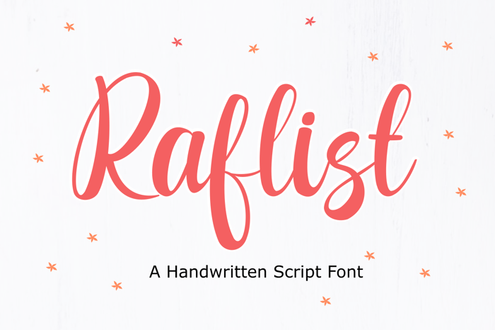Raflist Font poster